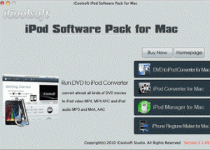 iCoolsoft iPod Software Pack for Mac screenshot