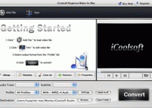 iCoolsoft Ringtones Maker for Mac screenshot