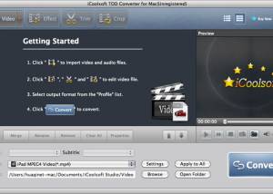 software - iCoolsoft TOD Converter for Mac 5.0.6 screenshot