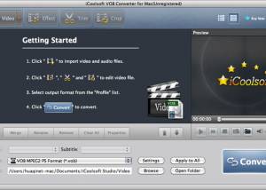 software - iCoolsoft VOB Converter for Mac 5.0.6 screenshot