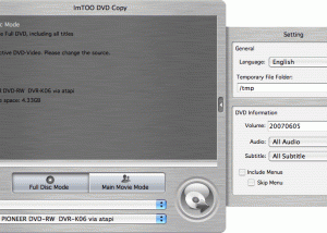 software - ImTOO DVD Copy for MAC 1.5.38.0409 screenshot