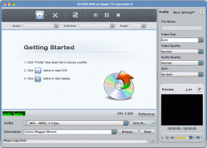 software - ImTOO DVD to Apple TV Converter for Mac 6.6.0.0623 screenshot