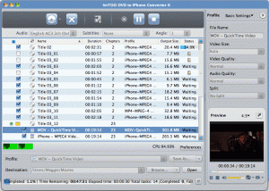 ImTOO DVD to iPhone Converter for Mac screenshot