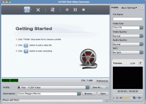 software - ImTOO iPad Video Converter for Mac 7.7.3.20140214 screenshot