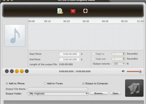 software - ImTOO iPhone Ringtone Maker for Mac 3.0.1.0603 screenshot