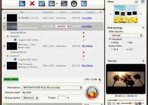 software - ImTOO MP4 to DVD Converter for Mac 6.2.4.0706 screenshot