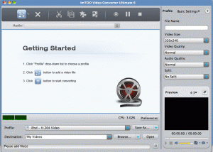 software - ImTOO Video Converter Ultimate for Mac 7.7.3.20140211 screenshot