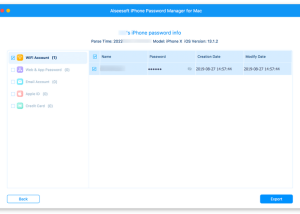 software - Aiseesoft Mac iPhone Password Manager 1.0.20 screenshot