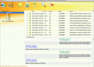 software - iPhone SMS Backup & Restore for Mac 2.14.01 screenshot