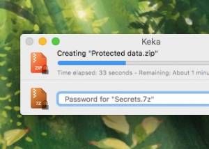 Keka for Mac OS X screenshot