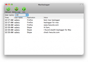 Keylogger for Mac OS X screenshot