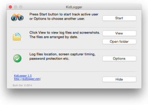 software - KidLogger for Mac OS X 1.9.10 screenshot