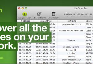 LanScan for Mac OS X screenshot