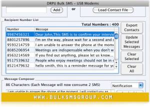 Mac Bulk SMS Group Software screenshot