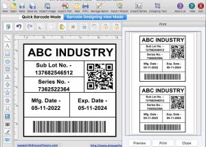 Mac Corporate Barcode Software screenshot