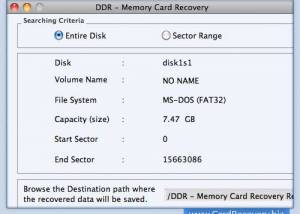 Mac Data Card Recovery screenshot