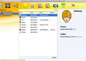 software - Mac iPhone Contacts Backup &  Restore 3.1.5 screenshot