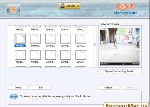 Mac Memory Card Data Recovery tool screenshot