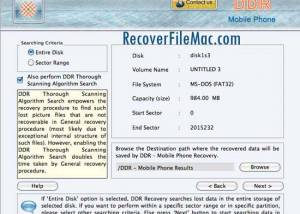 Mac Mobile Phone File Recovery screenshot