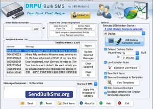 Mac Send Bulk SMS for USB Modem screenshot