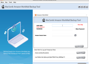 MacSonik Amazon WorkMail Backup Tool screenshot