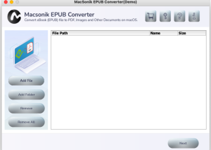 MacSonik EPUB Converter screenshot