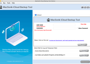 MacSonik iCloud Backup Tool screenshot