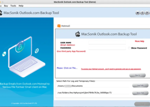 software - MacSonik Outlook Backup Tool 22.12 screenshot