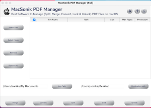 MacSonik PDF Manager Tool screenshot