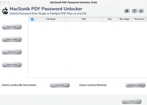 software - MacSonik PDF Unlocker Tool 21.7 screenshot