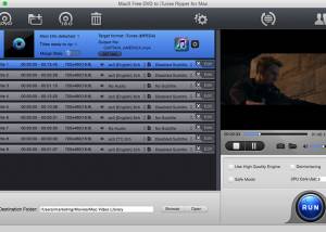 MacX Free DVD to iTunes Ripper for Mac screenshot