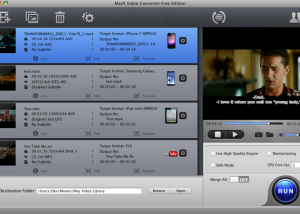 MacX Video Converter Free Edition screenshot