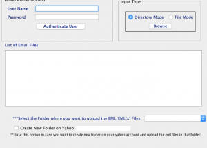 MailVita EML to Yahoo Importer for Mac screenshot