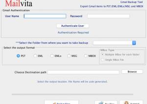 software - MailVita Gmail Backup for Mac 1.0 screenshot
