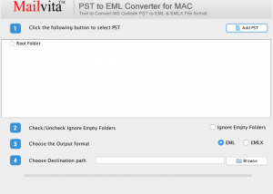 software - MailVita PST to EML Converter for Mac 1.0 screenshot