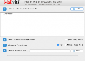 software - MailVita PST to MBOX Converter for Mac 1.0 screenshot