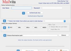 software - MailVita Yahoo Backup for Mac 1.0 screenshot