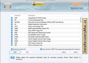 Memory Card Data Recovery MAC screenshot