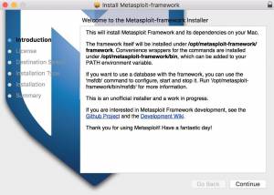 Metasploit Framework for Mac OS X screenshot