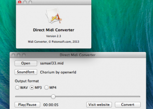 Midi Converter for Mac screenshot