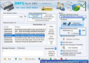 Modem SMS Marketing Mac screenshot