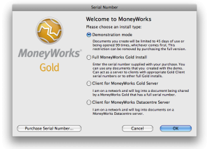 software - MoneyWorks Gold for Mac OS X 9.1.6 screenshot