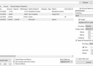 software - OFX2QIF for Mac 4.0.72 screenshot