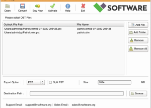 software - OST File Converter For MacOS 10.5 screenshot