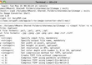 PCL to Image Converter Shell for Mac screenshot