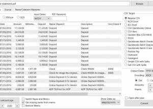 software - PDF2CSV for Mac 4.0.72 screenshot