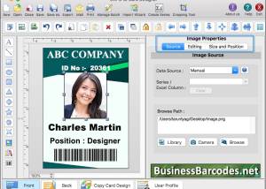 Printing Mac Id Card Designing Tool screenshot