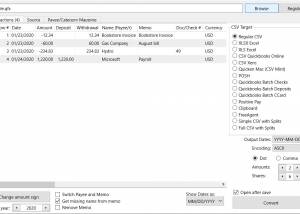 QFX2CSV for Mac screenshot