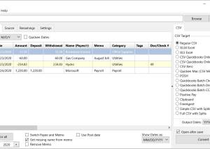 QIF2CSV Pro for Mac OS X screenshot