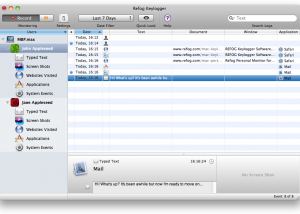 software - REFOG Mac Keylogger 3.0 screenshot